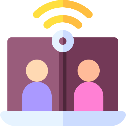 Video call Basic Rounded Flat icon
