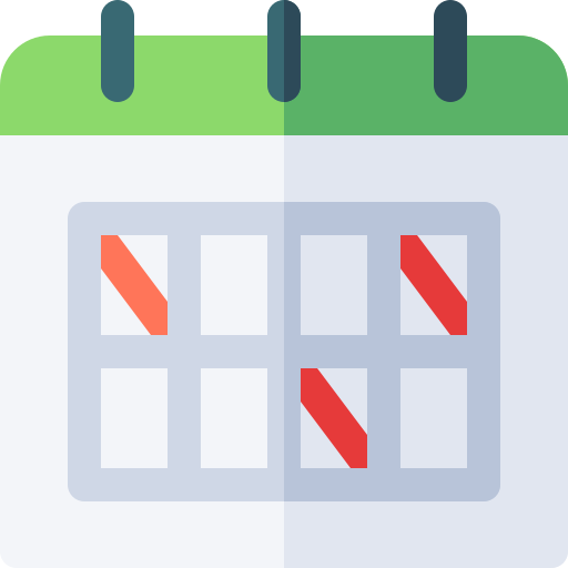 kalendarz Basic Rounded Flat ikona