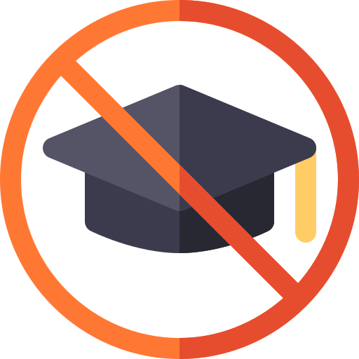 No education Basic Rounded Flat icon