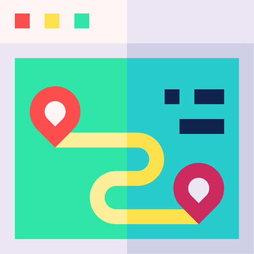 Route Basic Straight Flat icon