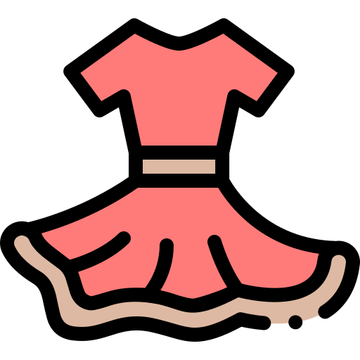 kleid Detailed Rounded Lineal color icon