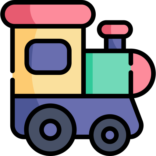 Train toy Kawaii Lineal color icon