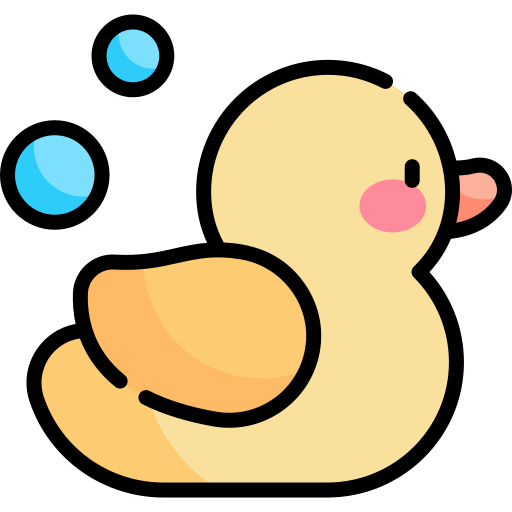 Rubber duck Kawaii Lineal color icon