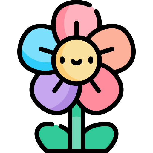 Flower Kawaii Lineal color icon