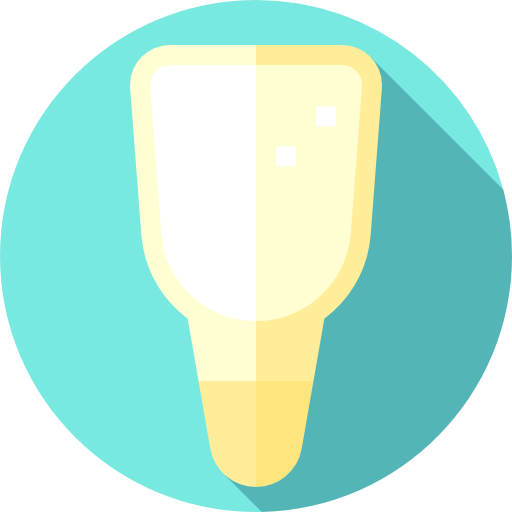 diente Flat Circular Flat icono