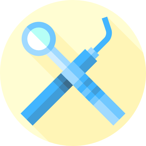 herramientas de dentista Flat Circular Flat icono