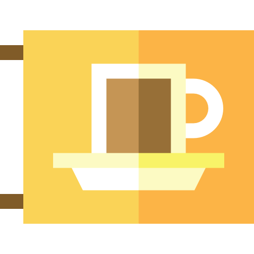 Кофейный магазин Basic Straight Flat иконка