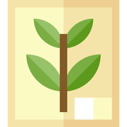 botánico Basic Straight Flat icono
