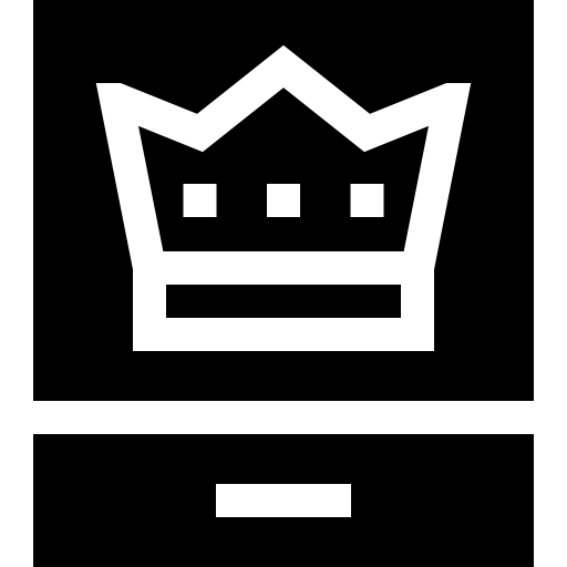 Crown Basic Straight Filled icon