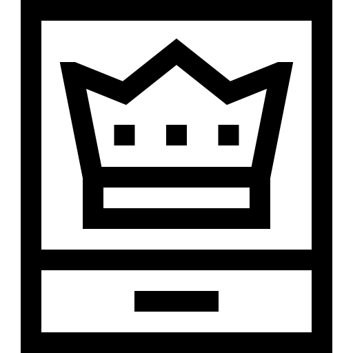 Crown Basic Straight Lineal icon