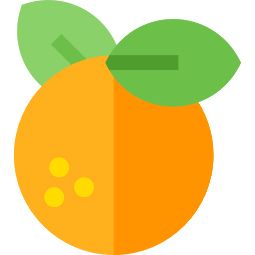 Orange Basic Straight Flat icon