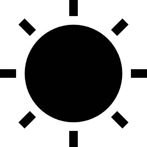 Солнце Basic Straight Filled иконка