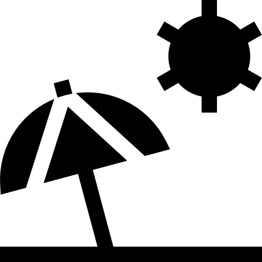 plaża Basic Straight Filled ikona