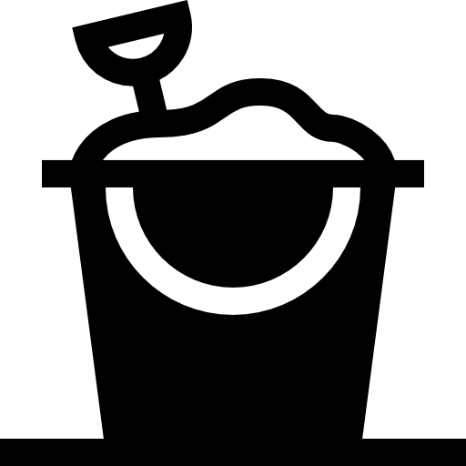 Sand bucket Basic Straight Filled icon