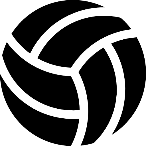 volleybal Basic Straight Filled icoon