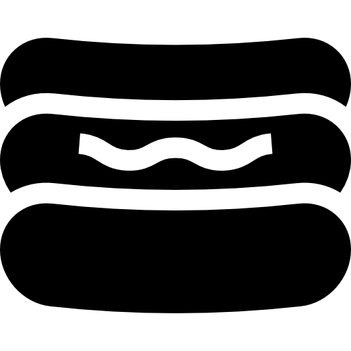 hotdog Basic Straight Filled icon