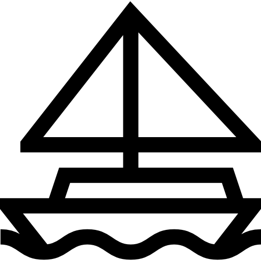 barca a vela Basic Straight Lineal icona