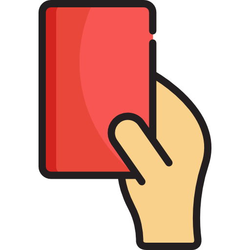 czerwona kartka Special Lineal color ikona
