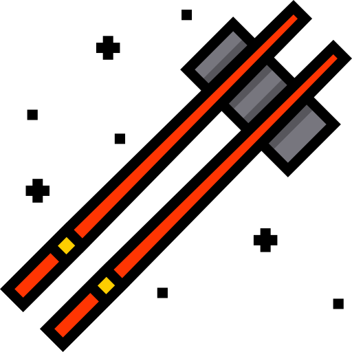 Chopsticks Detailed Straight Lineal color icon