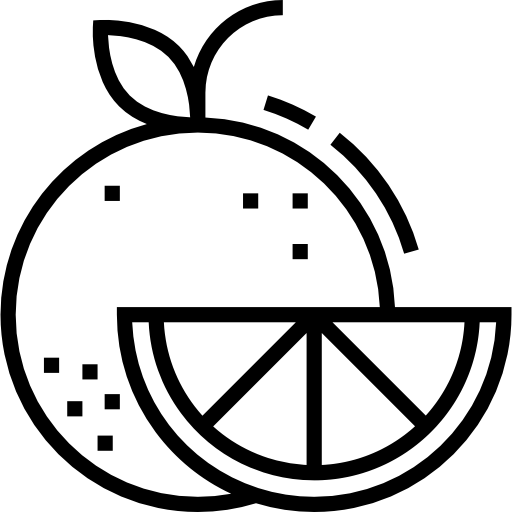 オレンジ Detailed Straight Lineal icon