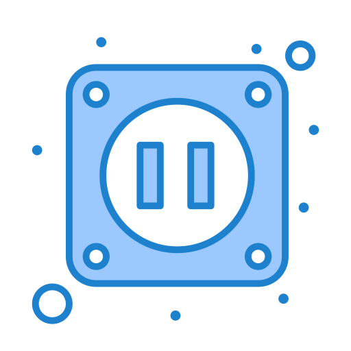 Electric socket Generic Blue icon