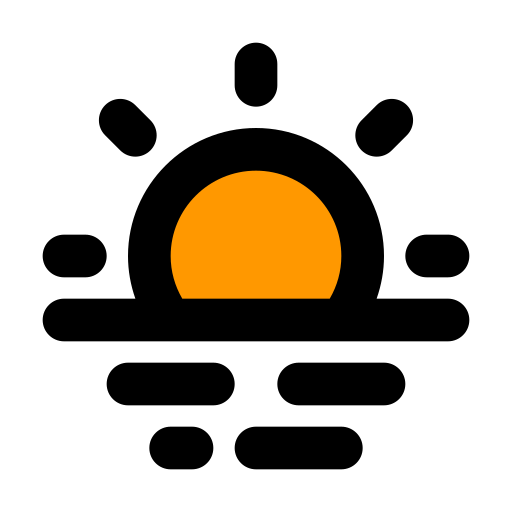 Закат солнца Generic Outline Color иконка