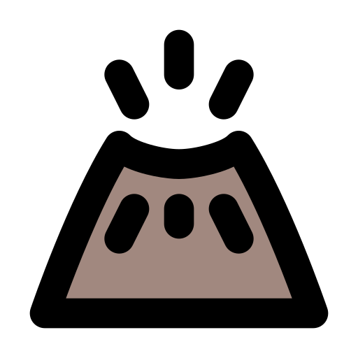 火山 Generic Outline Color icon