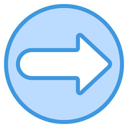 Right arrow Generic Blue icon