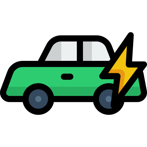 elektrische auto Generic Outline Color icoon