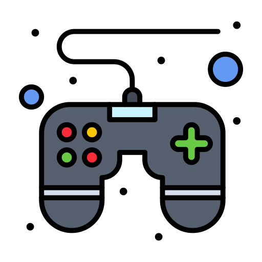 gamepad Flatart Icons Lineal Color icoon