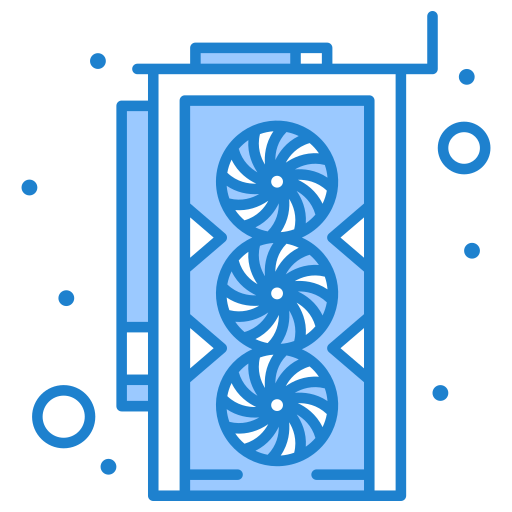 Graphic card Generic Blue icon