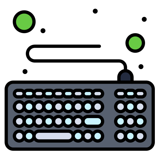 clavier Flatart Icons Lineal Color Icône