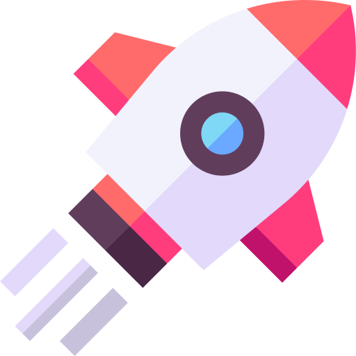Rocket launch Basic Straight Flat icon