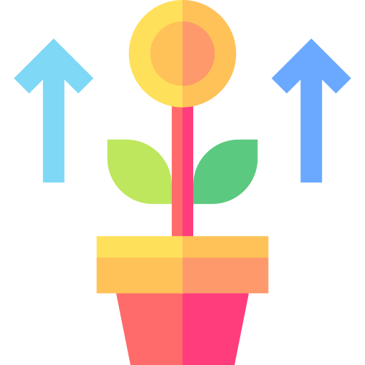 Growth Basic Straight Flat icon