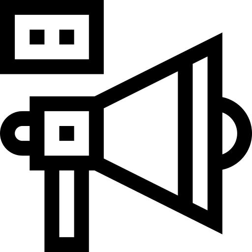 megafono Basic Straight Lineal icona