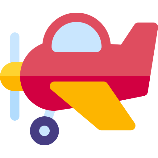 vliegtuig Basic Rounded Flat icoon
