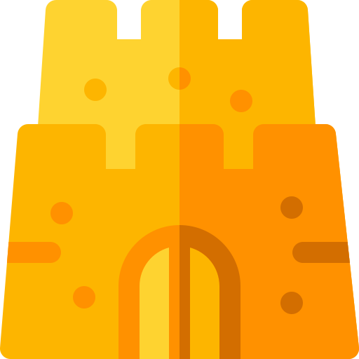 Sand castle Basic Rounded Flat icon