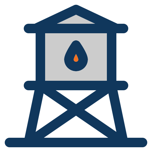 torre de agua Generic Outline Color icono