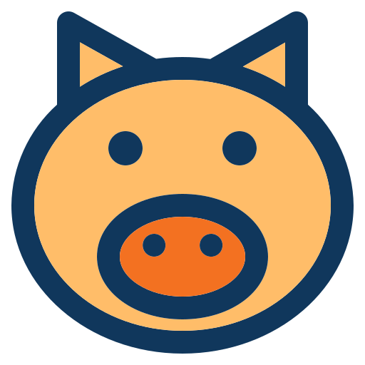 Pig Generic Outline Color icon