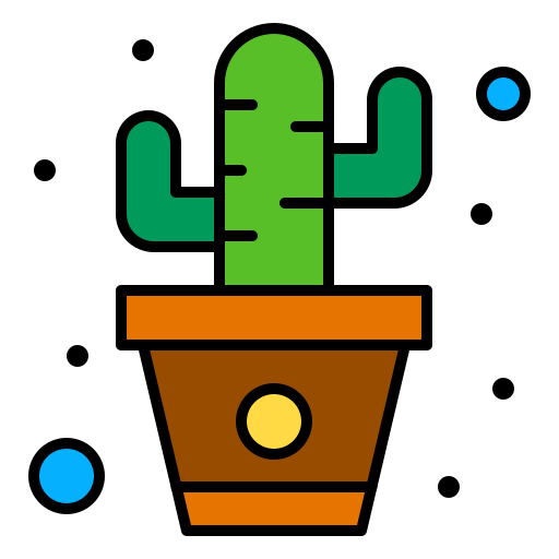 cactus Generic Outline Color icono