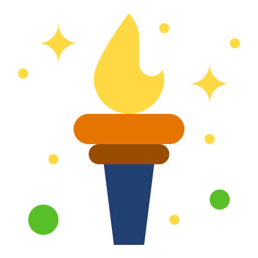 ogień olimpijski Generic Flat ikona
