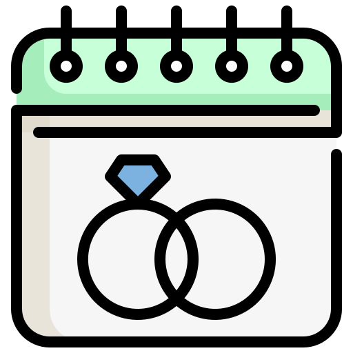 結婚式の日 Generic Outline Color icon