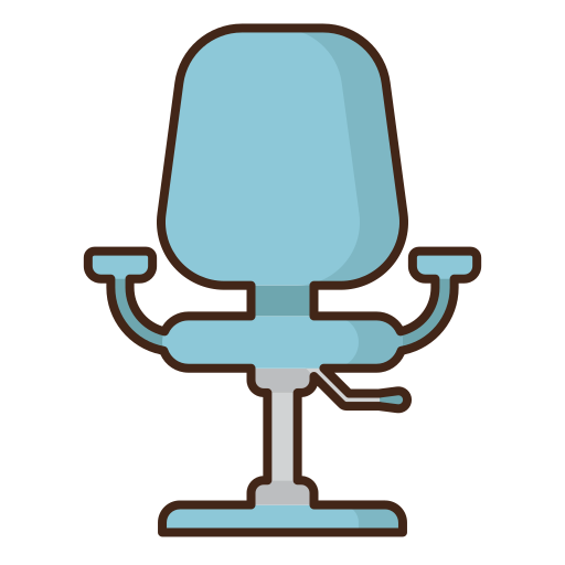 fotel fryzjerski Flaticons Lineal Color ikona