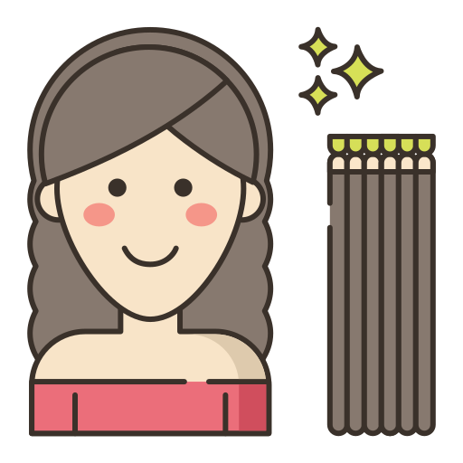Hair extension Flaticons Lineal Color icon