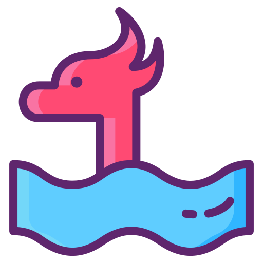 monstruo marino Flaticons Lineal Color icono