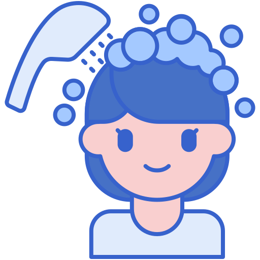 Hair washing Flaticons Lineal Color icon
