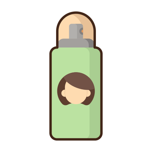 haarspray Flaticons Lineal Color icon
