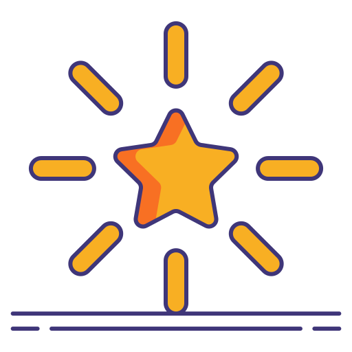 Звезда Flaticons Lineal Color иконка
