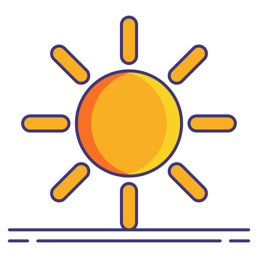 солнце Flaticons Lineal Color иконка