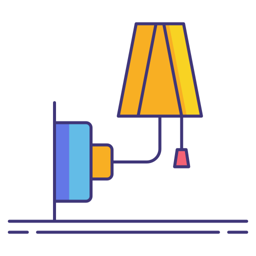 Wall lamp Flaticons Lineal Color icon